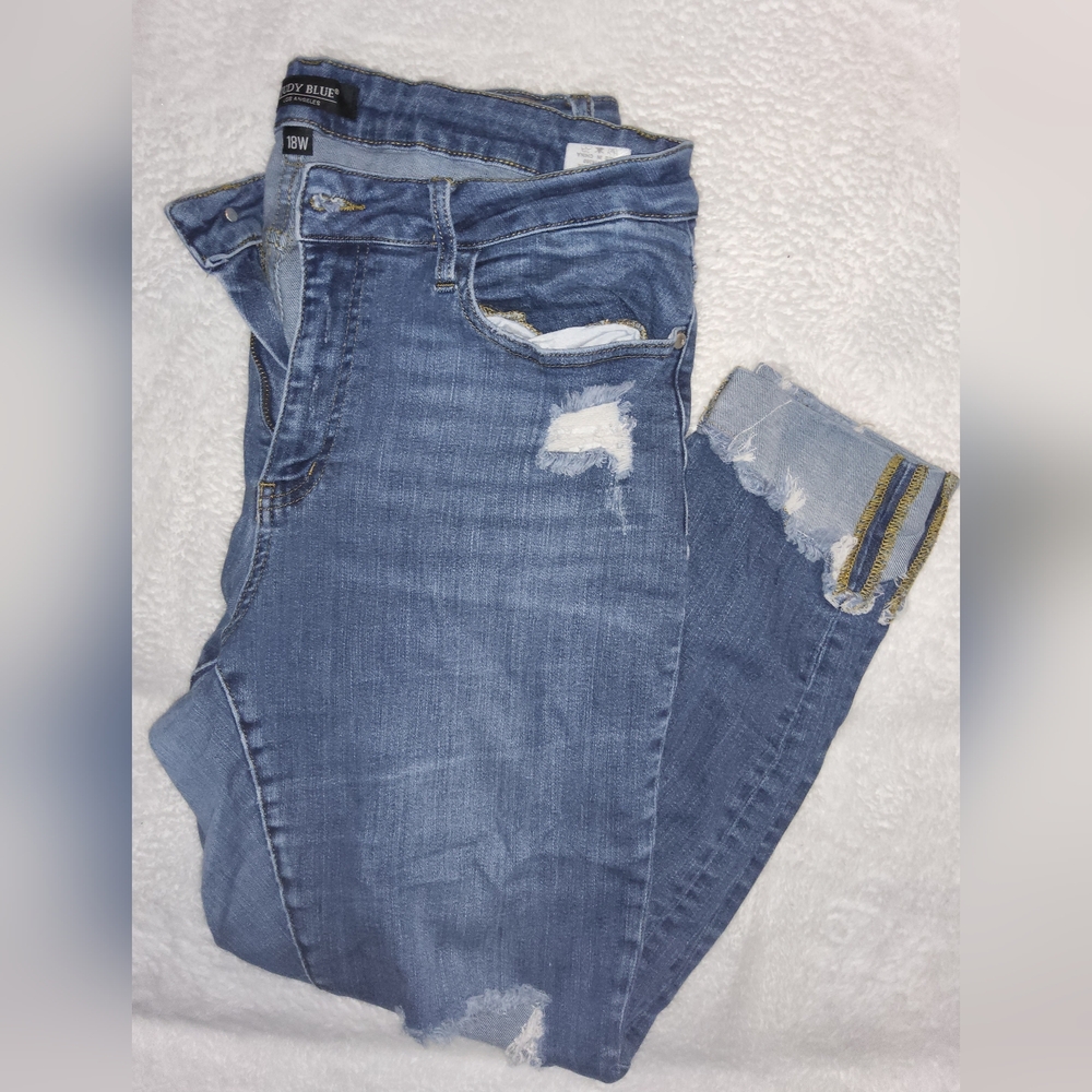 Women's Judy Blue Distressed, High Waist, Skinny Jeans